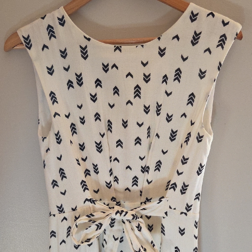 Bohemian White and Black Patterned Dress